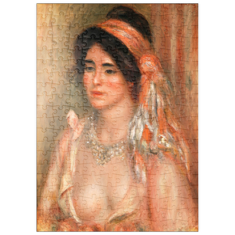puzzleplate Woman with Black Hair (Jeune femme avec cheveux noirs, buste) (1911) by Pierre-Auguste Renoir 200 Puzzle