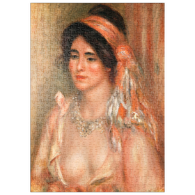 Darstellung des Puzzle-Motivs Woman with Black Hair (1911) by Pierre-Auguste Renoir – Puzzleteile: 500