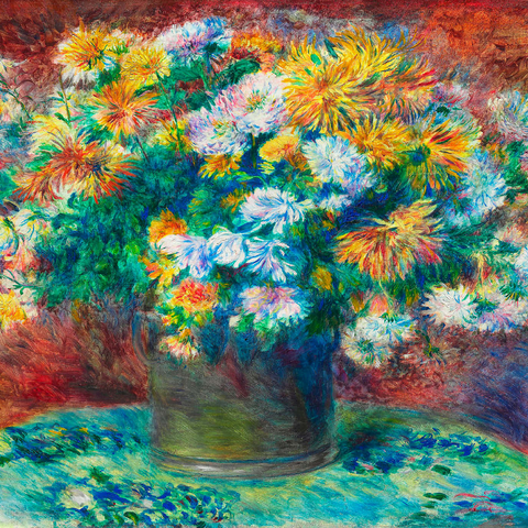 Chrysanthemums (1881–1882) by Pierre-Auguste Renoir 1000 Puzzle 3D Modell