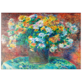 Darstellung des Puzzle Motivs Chrysanthemums (1881-1882) by Pierre-Auguste Renoir - Puzzleteile: 100