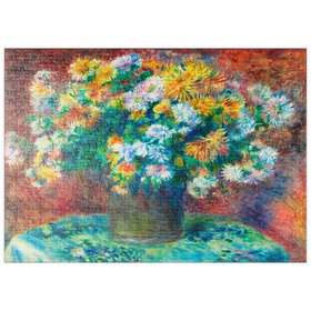 Darstellung des Puzzle Motivs Chrysanthemums (1881-1882) by Pierre-Auguste Renoir - Puzzleteile: 500