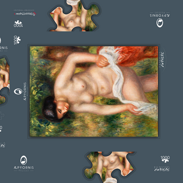 Bather Drying Herself (Baigneuse s'essuyant) (1901–1902) by Pierre-Auguste Renoir 1000 Puzzle Schachtel 3D Modell