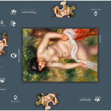 Bather Drying Herself (Baigneuse s'essuyant) (1901–1902) by Pierre-Auguste Renoir 200 Puzzle Schachtel 3D Modell