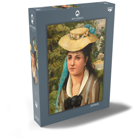 Lise in a Straw Hat (Jeune fille au chapeau de paille) (1866) by Pierre-Auguste Renoir 1000 Puzzle Schachtel Ansicht2