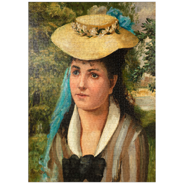 puzzleplate Lise in a Straw Hat (Jeune fille au chapeau de paille) (1866) by Pierre-Auguste Renoir 1000 Puzzle