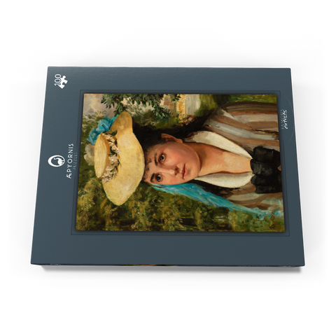 Lise in a Straw Hat (Jeune fille au chapeau de paille) (1866) by Pierre-Auguste Renoir 100 Puzzle Schachtel Ansicht3
