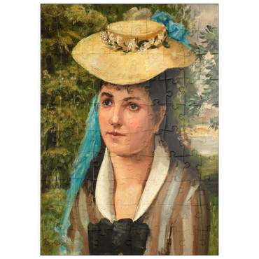 puzzleplate Lise in a Straw Hat (Jeune fille au chapeau de paille) (1866) by Pierre-Auguste Renoir 100 Puzzle