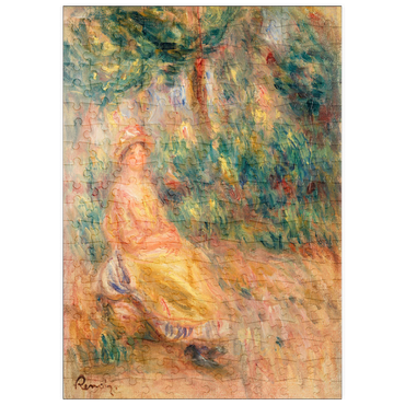 puzzleplate Woman in Pink and Yellow in a Landscape (Femme en rose et jaune dans un paysage) (1917–1919) by Pierre-Auguste Renoir 200 Puzzle