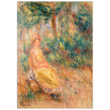 puzzleplate Woman in Pink and Yellow in a Landscape (Femme en rose et jaune dans un paysage) (1917–1919) by Pierre-Auguste Renoir 500 Puzzle