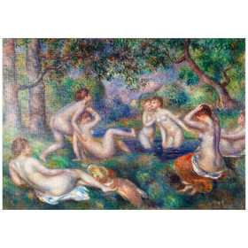 Darstellung des Puzzle Motivs Bathers in the Forest (1897) by Pierre-Auguste Renoir - Puzzleteile: 1000