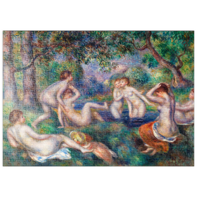 Darstellung des Puzzle Motivs Bathers in the Forest (1897) by Pierre-Auguste Renoir - Puzzleteile: 500
