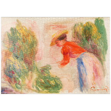 puzzleplate Woman Gathering Flowers (Femme cueillant des fleurs) (1906–1910) by Pierre-Auguste Renoir 1000 Puzzle