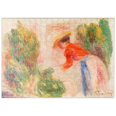 puzzleplate Woman Gathering Flowers (Femme cueillant des fleurs) (1906–1910) by Pierre-Auguste Renoir 200 Puzzle