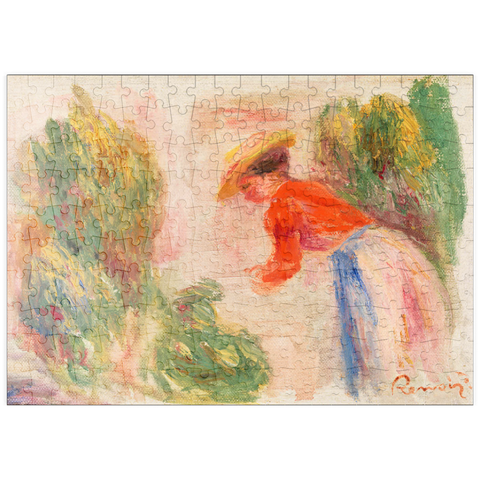 puzzleplate Woman Gathering Flowers (Femme cueillant des fleurs) (1906–1910) by Pierre-Auguste Renoir 200 Puzzle