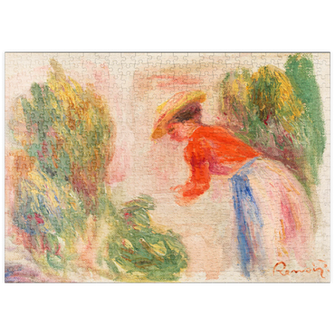 puzzleplate Woman Gathering Flowers (Femme cueillant des fleurs) (1906–1910) by Pierre-Auguste Renoir 500 Puzzle