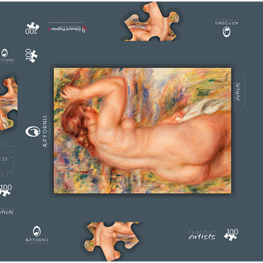 Nude in a Landscape (Nu dans un paysage) (1917) by Pierre-Auguste Renoir 100 Puzzle Schachtel 3D Modell