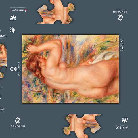 Nude in a Landscape (Nu dans un paysage) (1917) by Pierre-Auguste Renoir 500 Puzzle Schachtel 3D Modell