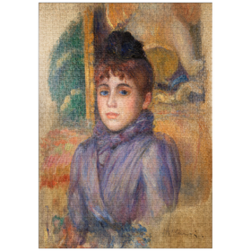 Darstellung des Puzzle-Motivs Portrait of a Young Woman (Portrait de jeune femme) (1885) by Pierre-Auguste Renoir – Puzzleteile: 1000