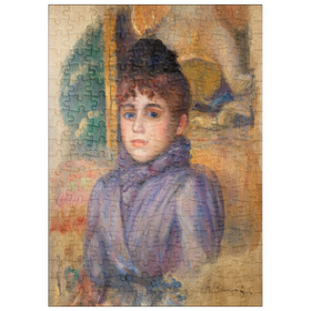 Darstellung des Puzzle-Motivs Portrait of a Young Woman (Portrait de jeune femme) (1885) by Pierre-Auguste Renoir – Puzzleteile: 200