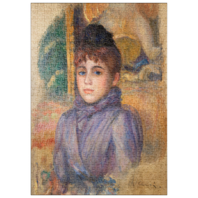 Darstellung des Puzzle Motivs Portrait of a Young Woman (Portrait de jeune femme) (1885) by Pierre-Auguste Renoir - Puzzleteile: 500