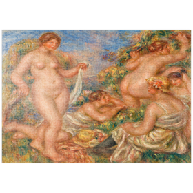 Darstellung des Puzzle-Motivs Composition, Five Bathers (1917-1919) by Pierre-Auguste Renoir – Puzzleteile: 1000