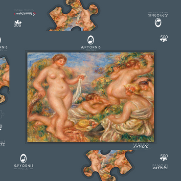 Composition, Five Bathers (Composition, cinq baigneuses) (1917–1919) by Pierre-Auguste Renoir 500 Puzzle Schachtel 3D Modell