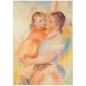Darstellung des Puzzle-Motivs Washerwoman and Child (La Blanchisseuse et son enfant) (1886) by Pierre-Auguste Renoir – Puzzleteile: 1000