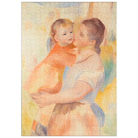 Darstellung des Puzzle Motivs Washerwoman and Child (La Blanchisseuse et son enfant) (1886) by Pierre-Auguste Renoir - Puzzleteile: 500