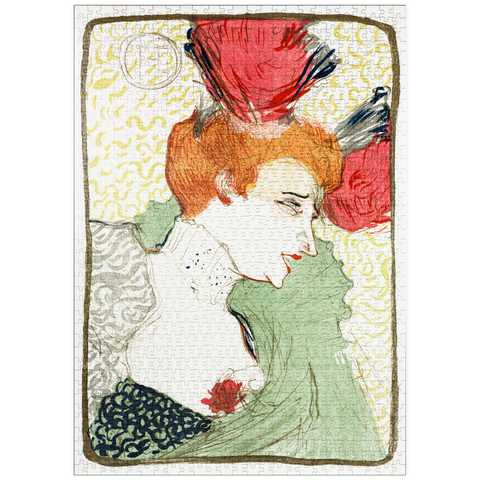 puzzleplate Bust of Mademoiselle Lender (1895) by Henri de Toulouse–Lautrec 1000 Puzzle