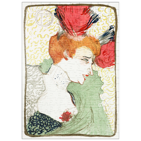 Darstellung des Puzzle Motivs Bust of Mademoiselle Lender (1895) by Henri de Toulouse-Lautrec - Puzzleteile: 200