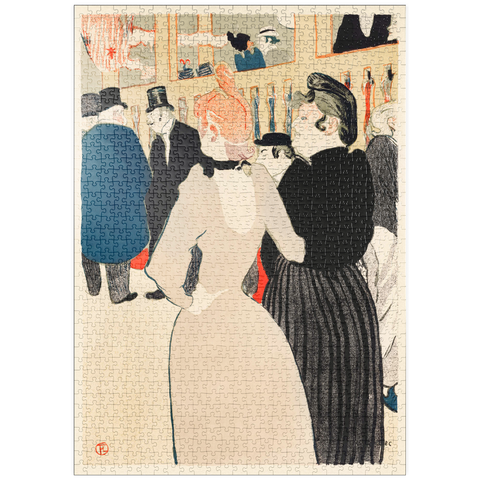 puzzleplate At the Moulin Rouge: La Goulue and Her Sister (1892) by Henri de Toulouse–Lautrec 1000 Puzzle