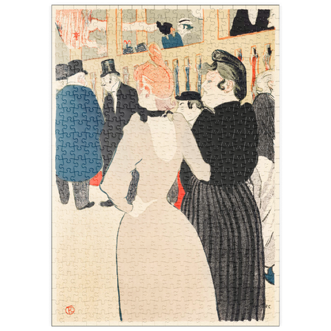 puzzleplate At the Moulin Rouge: La Goulue and Her Sister (1892) by Henri de Toulouse–Lautrec 500 Puzzle