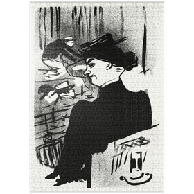 Darstellung des Puzzle-Motivs Le Café-concert: Une Spectatrice (1893) by Henri de Toulouse-Lautrec – Puzzleteile: 1000