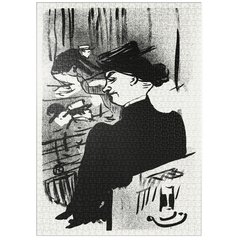 puzzleplate Le Café-concert: Une Spectatrice (1893) by Henri de Toulouse–Lautrec 1000 Puzzle