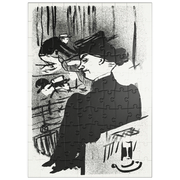 puzzleplate Le Café-concert: Une Spectatrice (1893) by Henri de Toulouse–Lautrec 100 Puzzle
