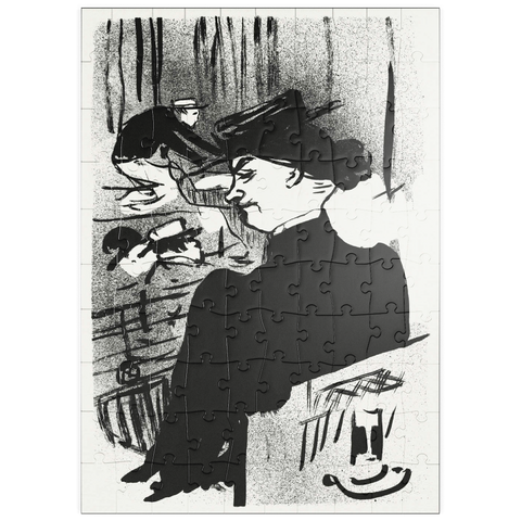 puzzleplate Le Café-concert: Une Spectatrice (1893) by Henri de Toulouse–Lautrec 100 Puzzle