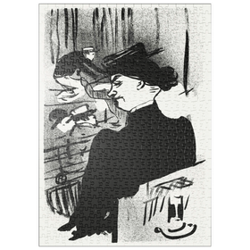 Darstellung des Puzzle Motivs Le Café-concert: Une Spectatrice (1893) by Henri de Toulouse-Lautrec - Puzzleteile: 500