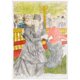 Darstellung des Puzzle Motivs Dance at the Moulin Rouge (1897) by Henri de Toulouse-Lautrec - Puzzleteile: 100