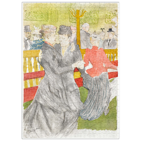 Darstellung des Puzzle-Motivs Dance at the Moulin Rouge (1897) by Henri de Toulouse-Lautrec – Puzzleteile: 500