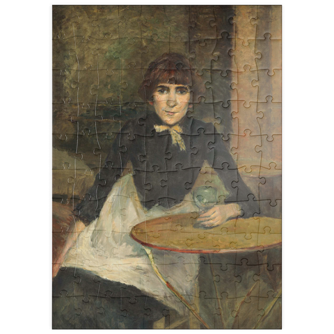 puzzleplate A la Bastille (Jeanne Wenz) (1888) painting by Henri de Toulouse–Lautrec 100 Puzzle