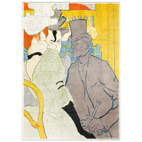 Darstellung des Puzzle Motivs The Englishman at the Moulin Rouge (1892) by Henri de Toulouse-Lautrec - Puzzleteile: 100