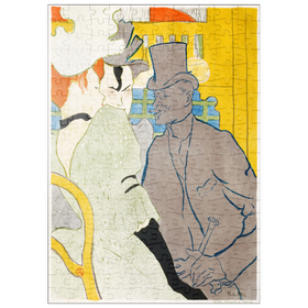 Darstellung des Puzzle-Motivs The Englishman at the Moulin Rouge (1892) by Henri de Toulouse-Lautrec – Puzzleteile: 200