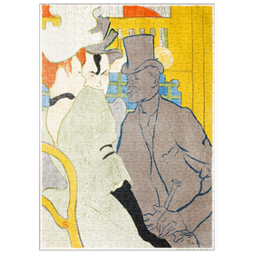 Darstellung des Puzzle Motivs The Englishman at the Moulin Rouge (1892) by Henri de Toulouse-Lautrec - Puzzleteile: 500
