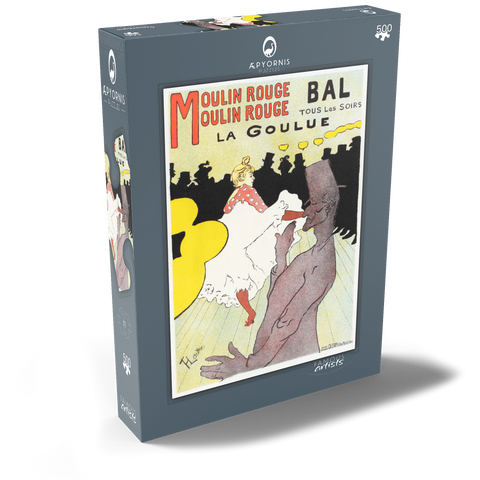 Affiche pour le Moulin Rouge la Goulue (1898) by Henri de Toulouse–Lautrec 500 Puzzle Schachtel Ansicht2