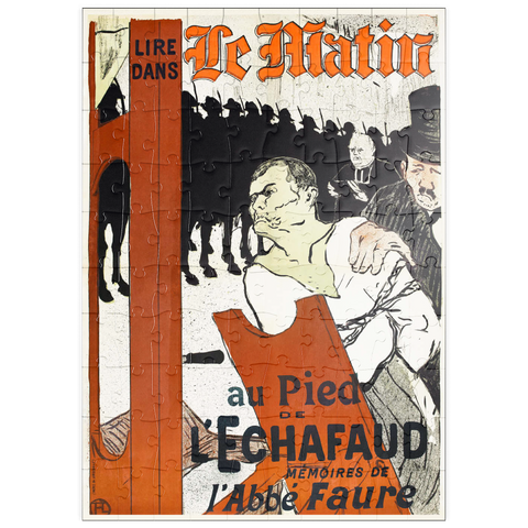 puzzleplate Au Pied de l’Echafaud (1893) by Henri de Toulouse–Lautrec 100 Puzzle