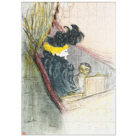 Darstellung des Puzzle Motivs A Princely Idyl, Clara Ward (1897) by Henri de Toulouse-Lautrec - Puzzleteile: 100