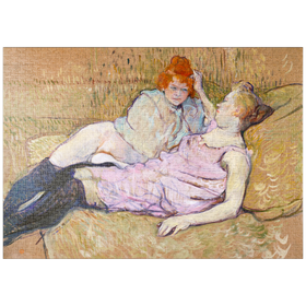 Darstellung des Puzzle-Motivs The Sofa (ca.1894–1896) by Henri de Toulouse-Lautrec – Puzzleteile: 1000