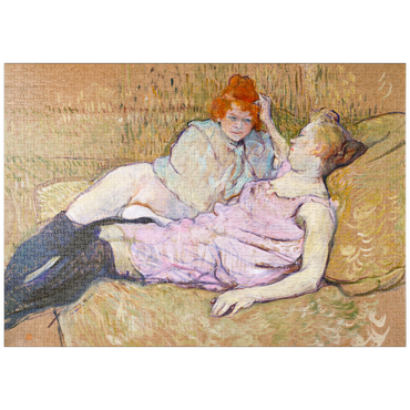 puzzleplate The Sofa (ca.1894–1896) by Henri de Toulouse–Lautrec 1000 Puzzle