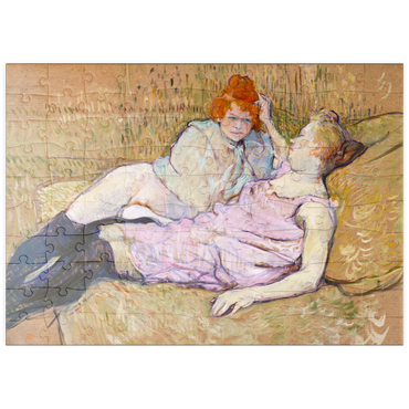 puzzleplate The Sofa (ca.1894–1896) by Henri de Toulouse–Lautrec 100 Puzzle