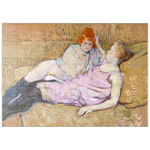 puzzleplate The Sofa (ca.1894–1896) by Henri de Toulouse–Lautrec 100 Puzzle